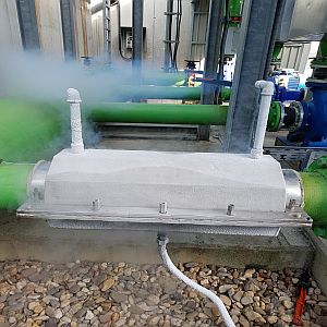 rohrfrosten rohrvereisen rohreinfrierung rohr Heizungsleitung vereisen rohre einfrieren rohrleitung frosten Rohrfrostung einer Rohrleitung DN 100